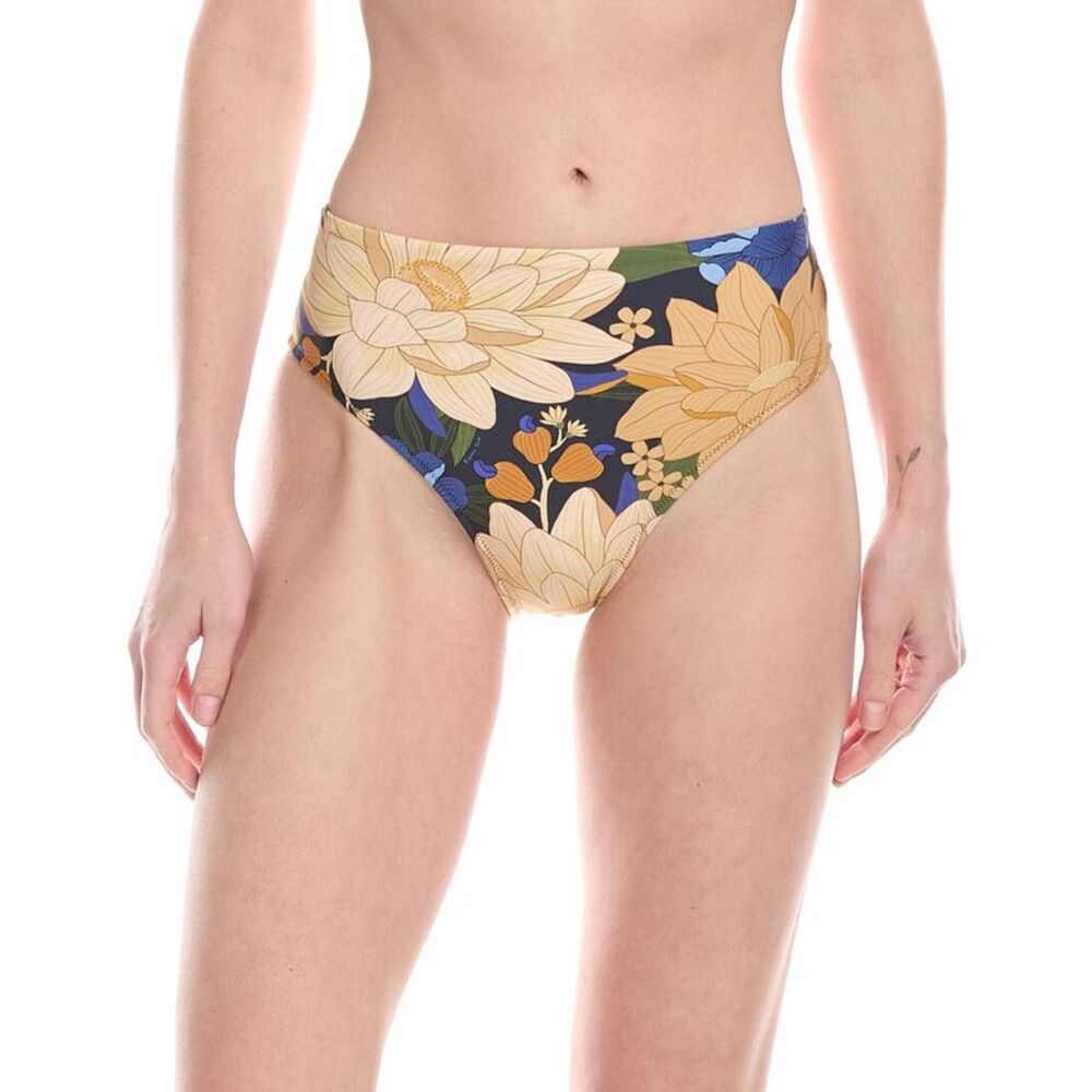 FARM Rio Floral Bikini Bottom - Blue and Yellow